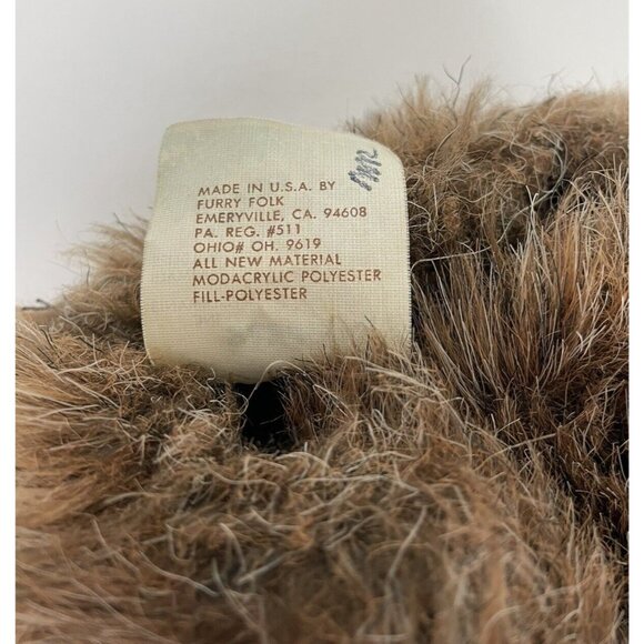 Folkmanis Brown Bear Hand Puppet Full Body Plush Stuffed Folktails Furry Folk - Picture 10 of 12